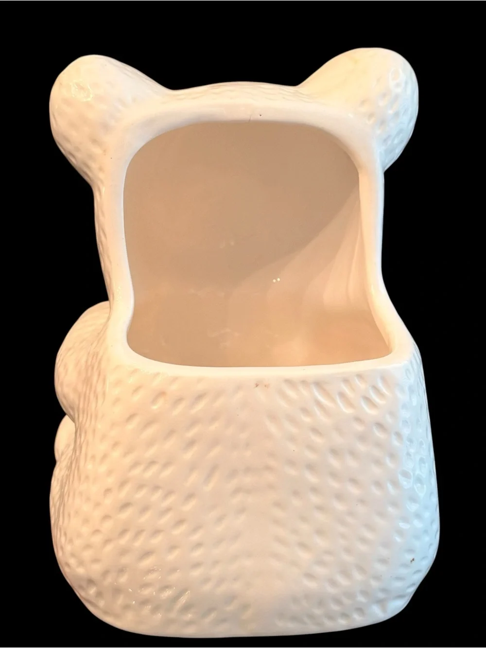 Vintage Embossed Bear Vase/Planter Decor - Picture 6 of 10